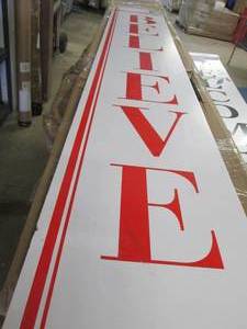 72 inch reversible porch sign...