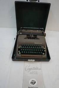 lot 10 image: vintage smith corona typewriter