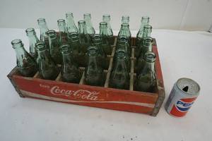 lot 184 image: Coke crate , coke bottles
