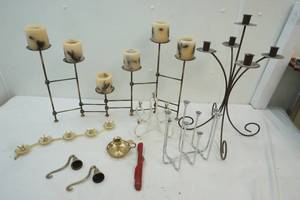 lot 225 image: candle holders