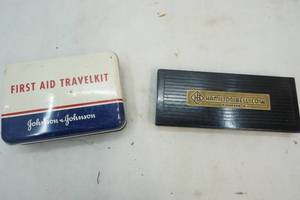 lot 242 image: Vintage Hamilton bell kit, Johnson first aid kit
