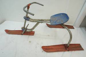 lot 260 image: vintage pull behind ski sled