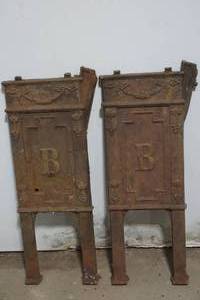 lot 316 image: Cast iron vintage chair ends