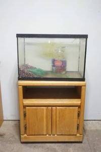 lot 332 image: Aquarium, wood stand