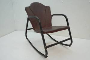 lot 347 image: vintage childs lawn chair rocker
