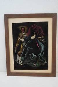 lot 360 image: velvet bull fighting picture