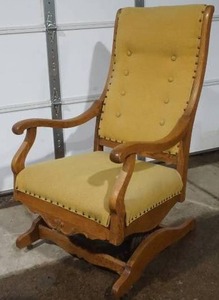 lot 384 image: vintage oak rocker