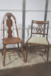 lot 385 image: vintage dining chairs