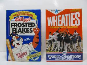 lot 53 image: 2 Full & Unopened MN Twins Cereal Boxes