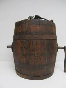 lot 87 image: Antique Hand Crand The Belle Churn Oak Butter Churn