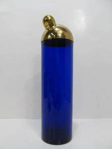 lot 28 image: Original 1930s era TALL Cobalt Blue Cocktail Shaker