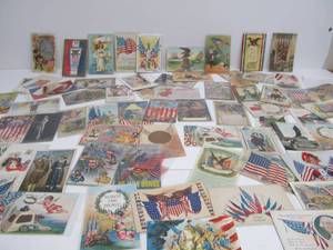 lot 29 image: Fantastic Lot of Antique Patriotic Postcards