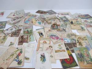 lot 30 image: Large Lot of Antique BIRTHDAY Postcards