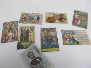 lot 32 image: Great Lot of Antique ABRAHAM LINCOLN Postcards