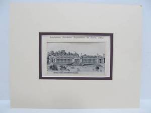 lot 150 image: Antique Silk Artwork - 1904 Louisianna Purchase Exposition - Saint Louis