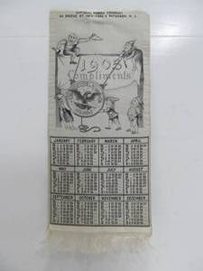 lot 158 image: Antique 1905 Silk Advertising Calendar - National Ribbon Company - Great Graphics
