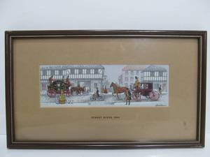 lot 161 image: Vintage Framed CASHS Silk Woven Picture - 19th Century Transportation
