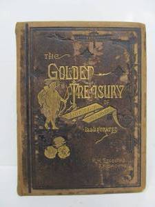 lot 163 image: Large Antique Fully Illustrated Book - Golden Treasury of Poetry & Prose - 1883