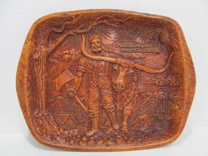 lot 203 image: Larger Vintage 1950s PAUL BUNYAN Relief Nut Bowl