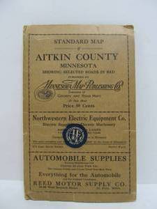 lot 211 image: Antique 1914 Map of Aitkin County Minnesota
