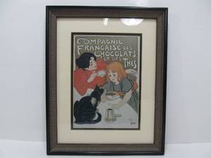 lot 213 image: Steinlen Chocolat Compagnie Francaise des Chocolats Et Des Thes Art Print