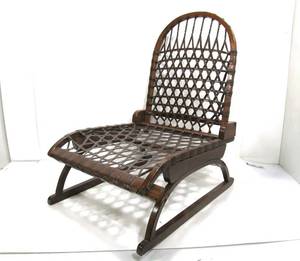 lot 216 image: Tubbs Style Folding Snowshoe Chair Nylon Lacing Webbing