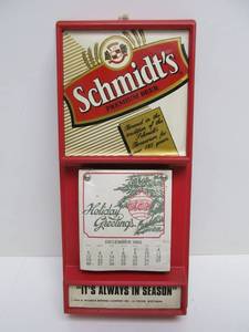 lot 169 image: Vintage SCHMIDTS Beer Advertising Calendar