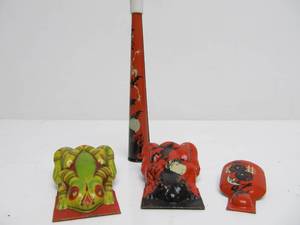 lot 172 image: Group of Old Vintage HALLOWEEN Metal Noisemakers Clickers