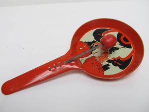 lot 176 image: Nice Old Vintage HALLOWEEN Metal Frying Pan Noisemaker 