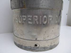 lot 225 image: Very Nice Smaller Steel DairyMilk Can from Superior Dairies
