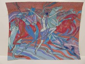 lot 222 image: Yamin Young Artwork, New York Serigraph Deckled Edge Signed & Numbered COA