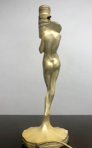 lot 5 image: Orig 1920s Signed FRANKART Deco Nude Figural Lamp