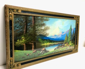 lot 254 image: Beautiful Framed Antique Pastel Landscape Painting
