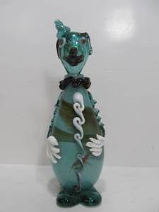 lot 110 image: Vintage Blown Glass Murano Clown Bottle