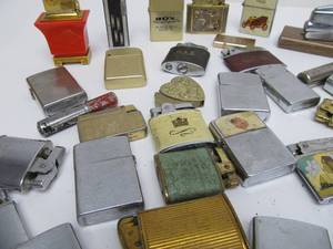 lot 44 image: LARGE Lot of Vintage Cigarette Lighters