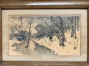 lot 261 image: Framed Signed Original Hand Drawn Pen & Ink Artwork by Turn of The Century Baseball Player W.L. Bill Hoffer