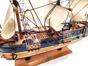 lot 303 image: HMS Endeavor Wooden Ship Display