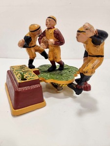 lot 325 image: CALAMITY Vintage Style Mechanical Football Coin Bank