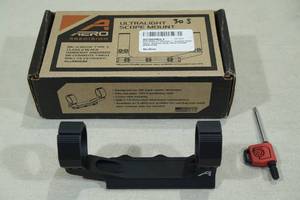 lot 53 image: Aero Precision Ultralight Scope Mount - 30mm - Standard Relief, Anodized Black