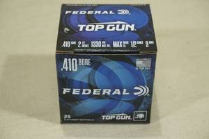 lot 171 image: 25 Federal Top Gun .410 Gauge 2-12 9 Shot Shotshells