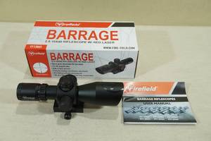 lot 32 image: Firefield Barrage 2.5-10 x 40 Rifle Scope with Red Laser