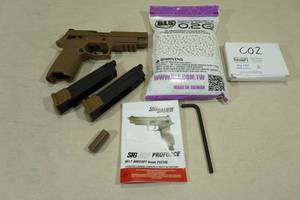 lot 16 image: Sig Sauer Proforce M17 CO2 Airsoft Pistol with Accessories