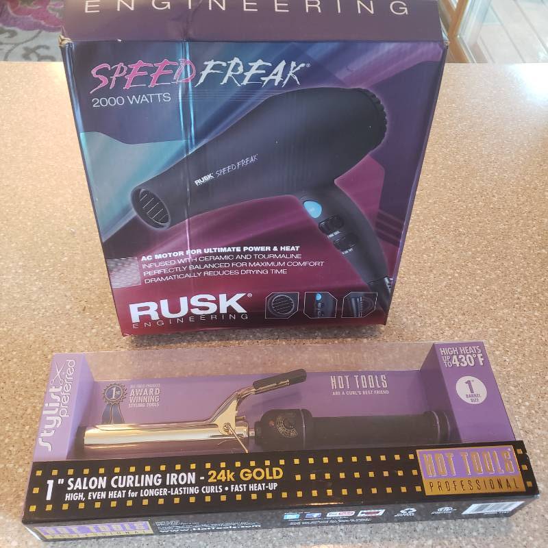 New In Box Rusk Speed Freak Hair Dryer ($ On Amazon), Hot Tools 24K Gold Professional 1 New In Box Rusk Speed Freak Hair Dryer ($ On Amazon), Hot Tools 24K Gold Professional 1