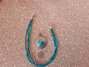 3-Strand Necklace, 1-Charm (Both Marked 925)