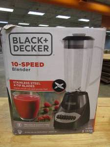 lot 16 image: BLACKDECKER 6-Cup 10-Speed Blender, Black, BL2010BP (OPEN BOX)