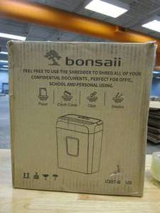 lot 18 image: Bonsaii Paper Shredder for Home Use,6-Sheet Crosscut Paper and Credit Card Shredder for Home Office (OPEN BOX)
