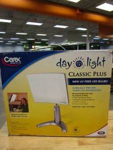 lot 19 image: Carex Day-Light Classic Plus Bright Light Therapy Lamp, 10,000 LUX Sun Lamp Mood Light (OPEN BOX)
