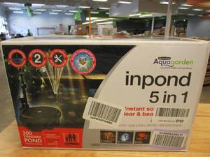 lot 42 image: Pennington Aquagarden 300 GPH In-Pond All-in-One Pump Instant Solution for Clear and Beautiful Ponds (OPEN BOX)