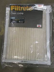 lot 53 image: Filtrete 20x25x1, AC Furnace Air Filter, MPR 300, Clean Living Basic Dust, 6-Pack (SLIGHTLY CRUSHED)