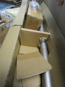 lot 65 image: 36 in - 72 in Adjustable Curtain Rod in Nickel with Round Finials (OPEN BOX)